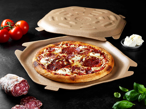 บรรจุภัณฑ์พิซซ่ารีไซเคิลได้ ช่วยรักษาความร้อนและใช้เสิร์ฟอาหารในร้านได้